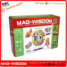 El nuevo rompecabezas magnético plástico estupendo de la sabiduría del Mag 3D juega el sistema 71PCS